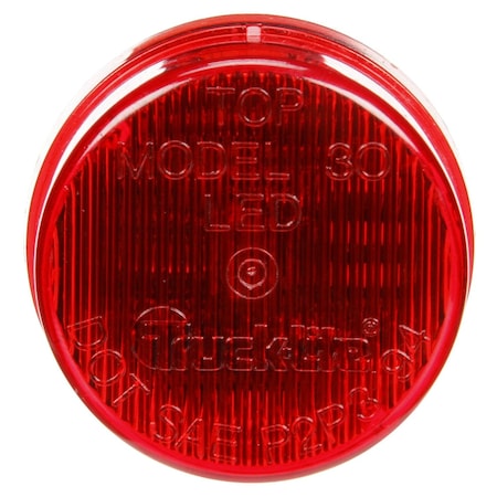 Truck-Lite 30 Series, Self-Flashing, Led, Strobe, 3 Diode, Round Red, Fit 'N Forget M/C, 12V 30286R